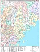 New Rochelle Wall Map Premium Style